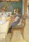 Carl Larsson A Late-Riser-s Miserable Breakfast France oil painting reproduction